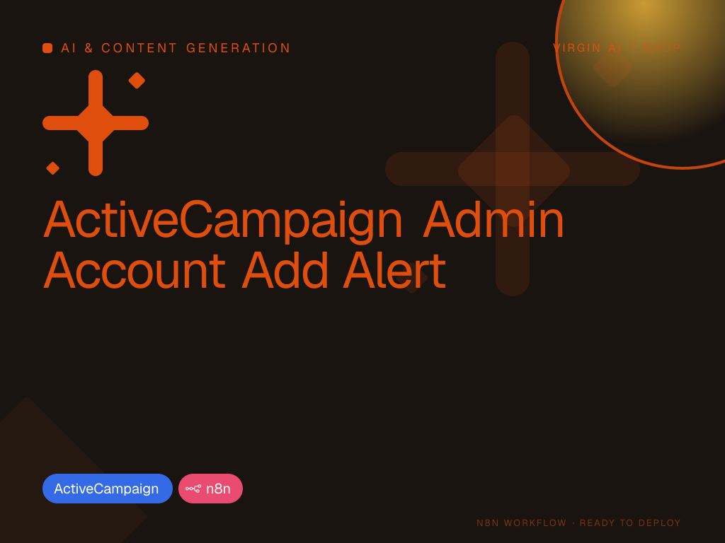 ActiveCampaign Admin Account Add Alert