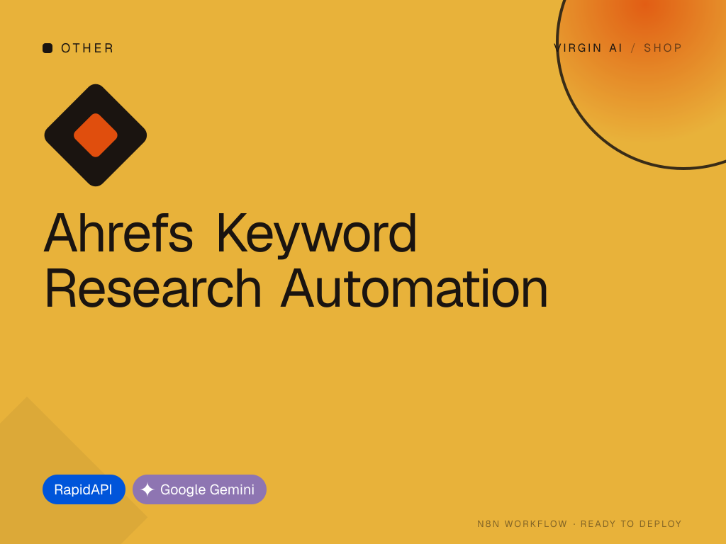 Ahrefs Keyword Research Automation