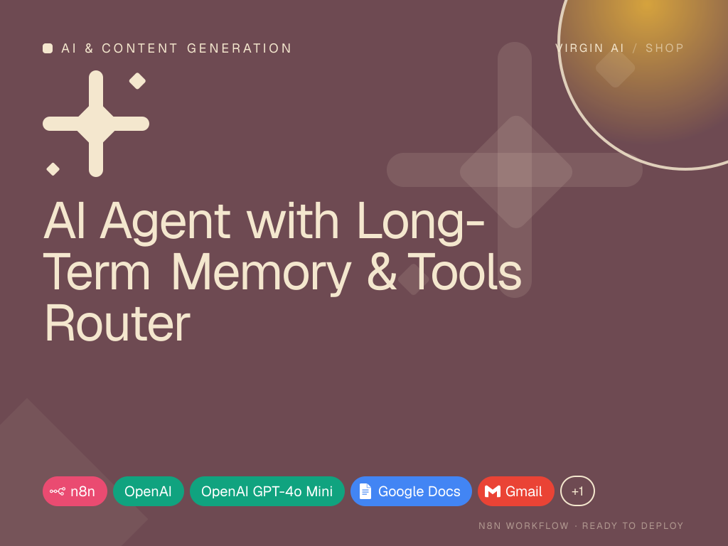 AI Agent with Long-Term Memory & Tools Router