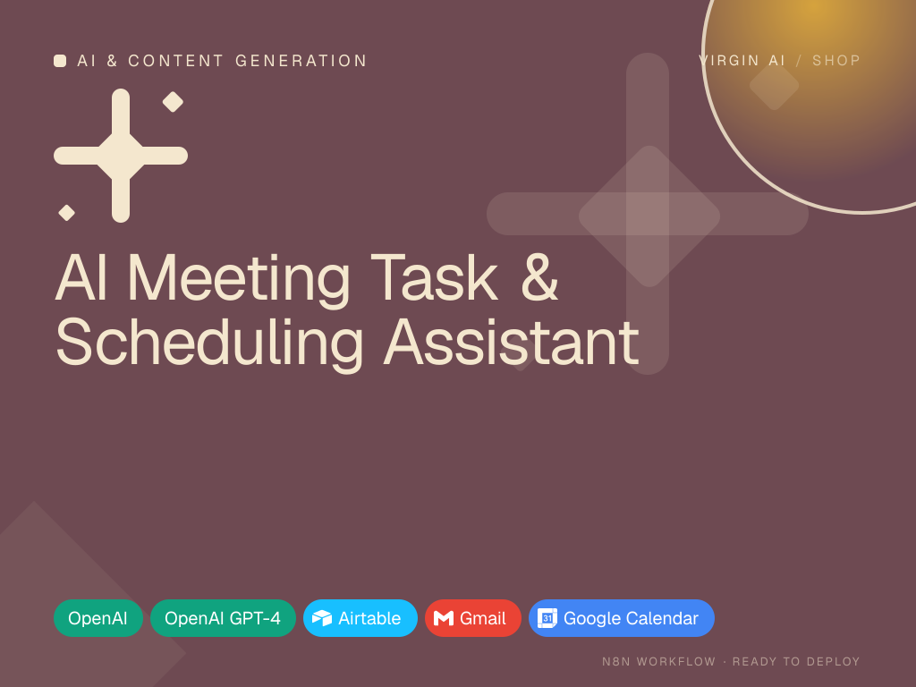 AI Meeting Task & Scheduling Assistant