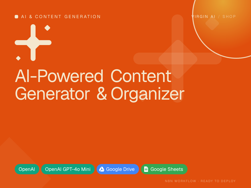 AI-Powered Content Generator & Organizer