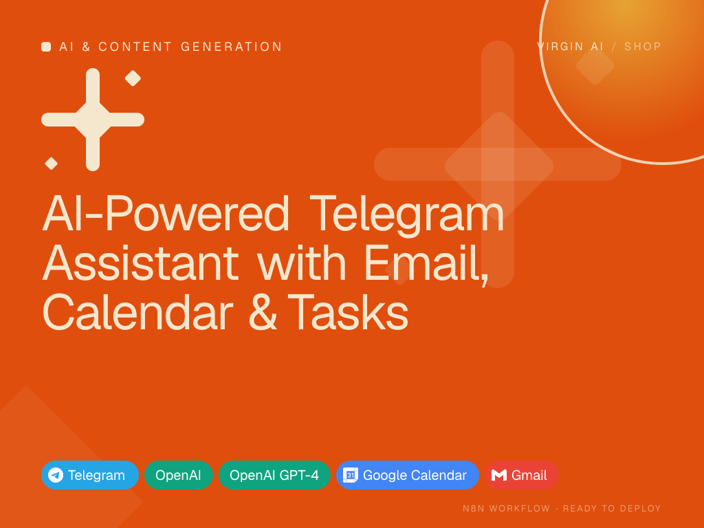 AI-Powered Telegram Assistant with Email, Calendar & Tasks