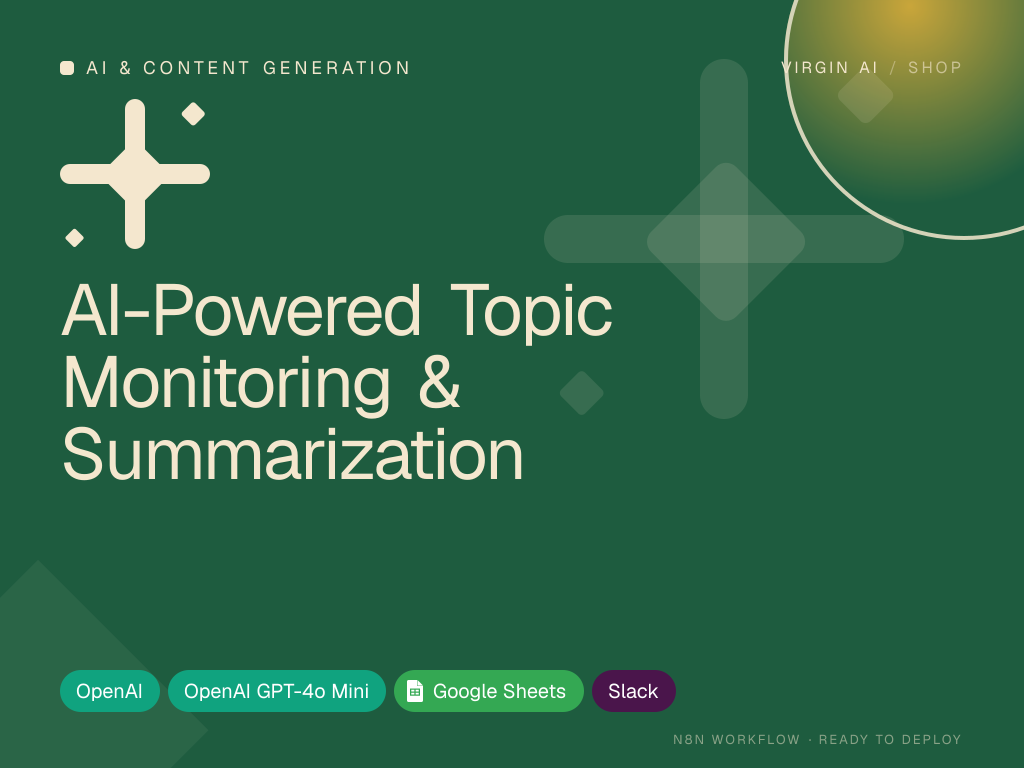 AI-Powered Topic Monitoring & Summarization