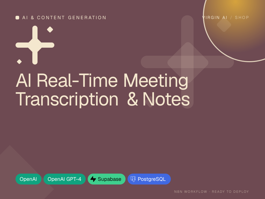 AI Real-Time Meeting Transcription & Notes