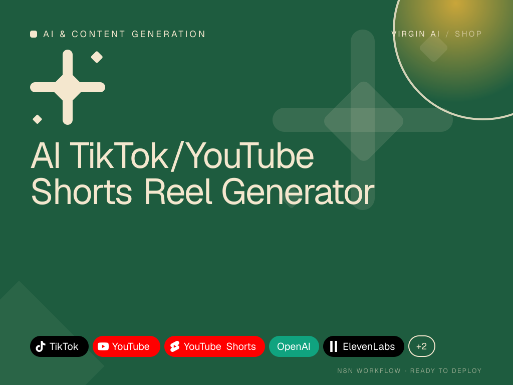 AI TikTok/YouTube Shorts Reel Generator