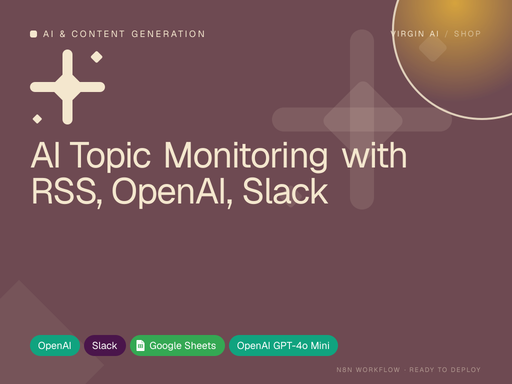 AI Topic Monitoring with RSS, OpenAI, Slack