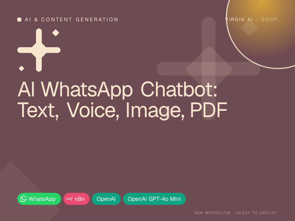 AI WhatsApp Chatbot: Text, Voice, Image, PDF