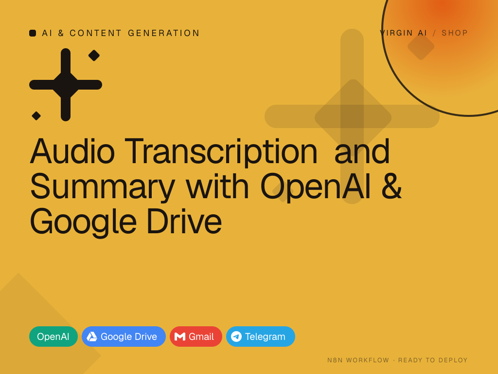 Audio Transcription and Summary with OpenAI & Google Drive