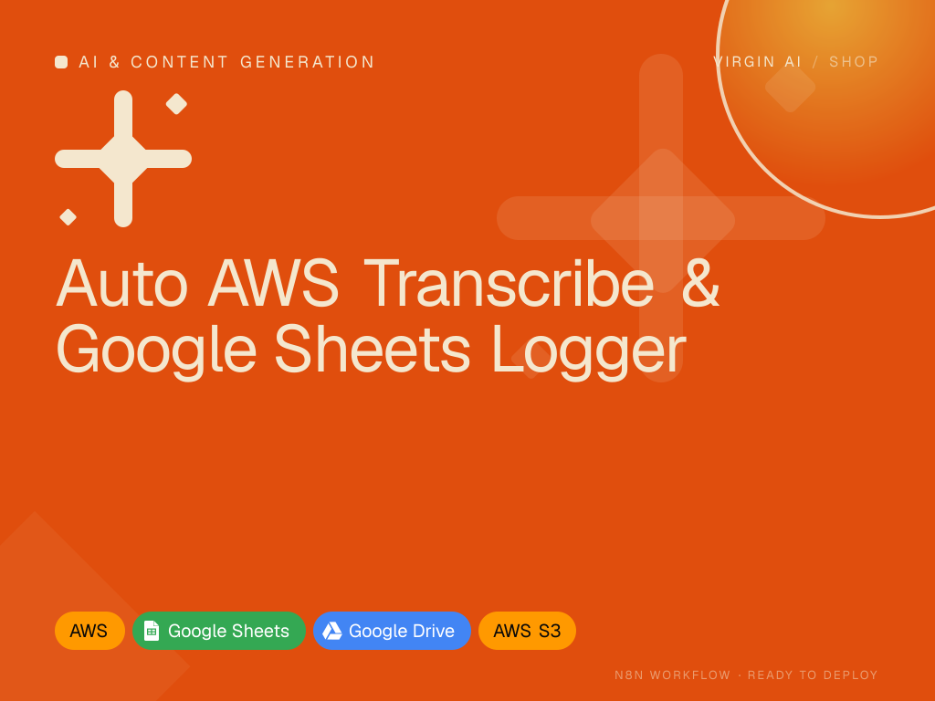 Auto AWS Transcribe & Google Sheets Logger