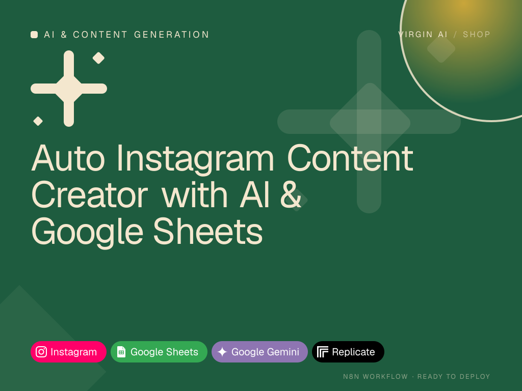 Auto Instagram Content Creator with AI & Google Sheets