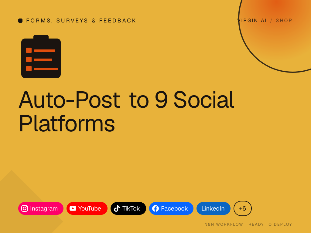 Auto-Post to 9 Social Platforms