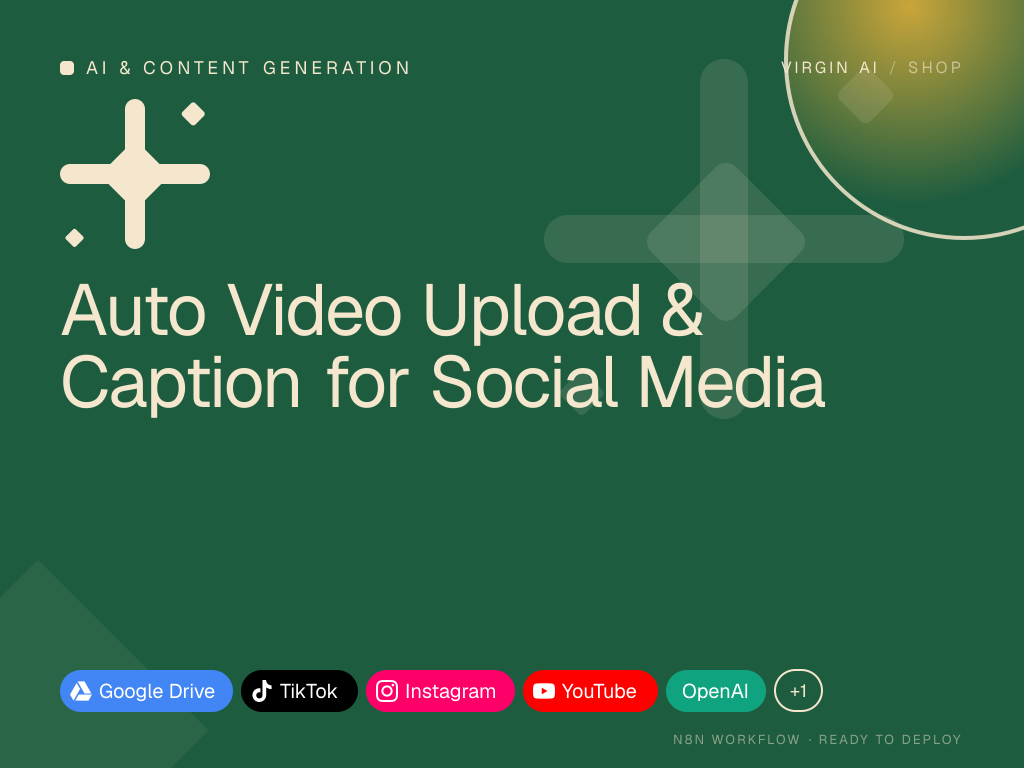 Auto Video Upload & Caption for Social Media