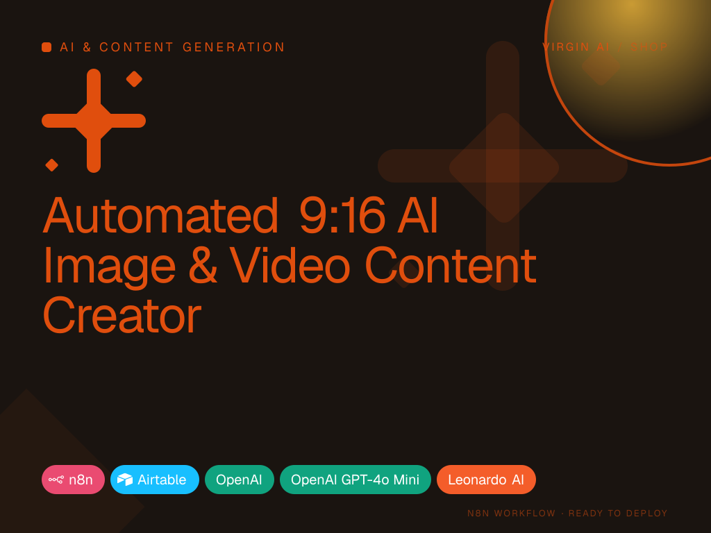 Automated 9:16 AI Image & Video Content Creator