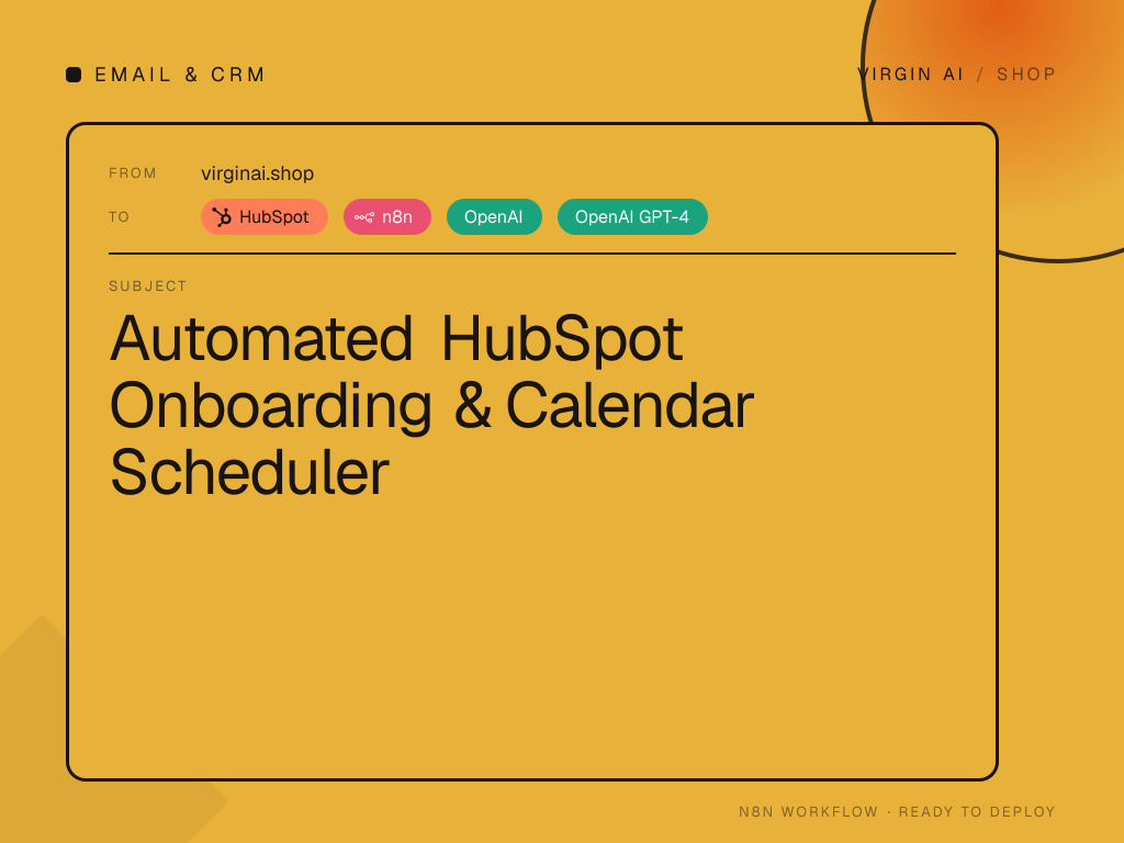 Automated HubSpot Onboarding & Calendar Scheduler