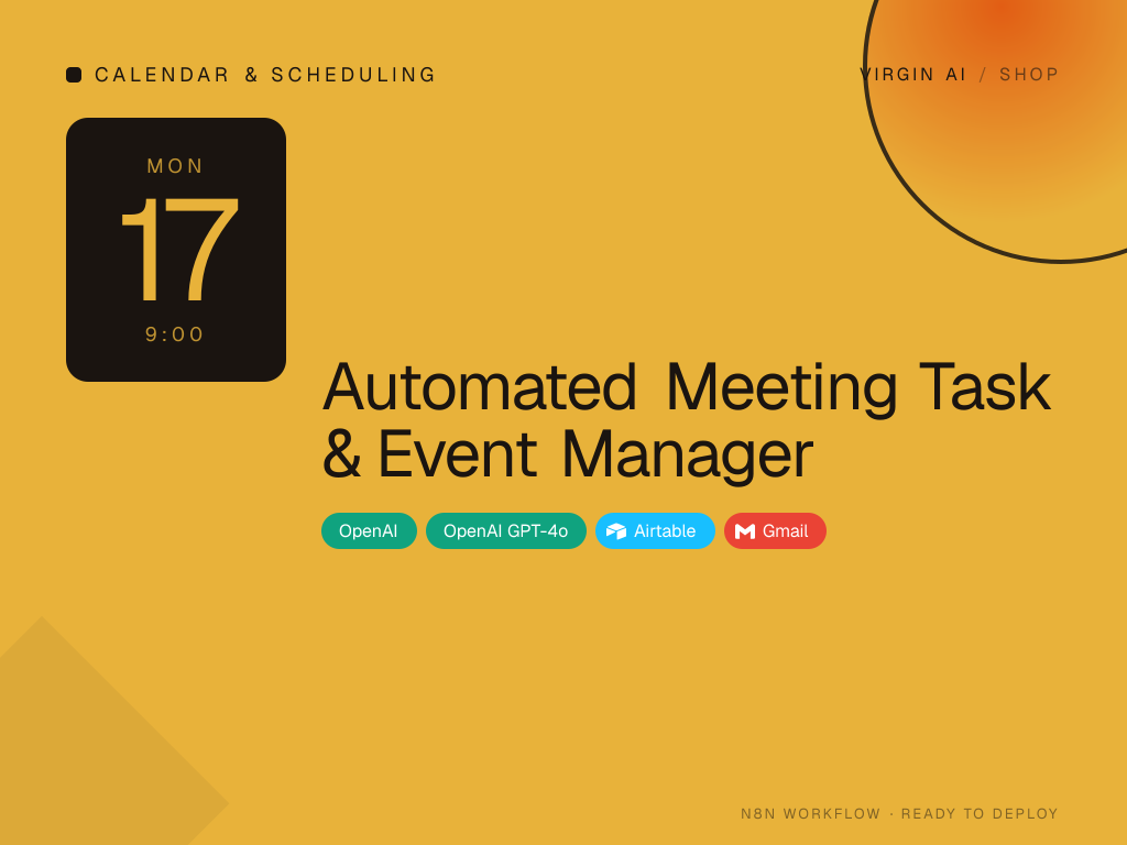 Automated Meeting Task & Event Manager