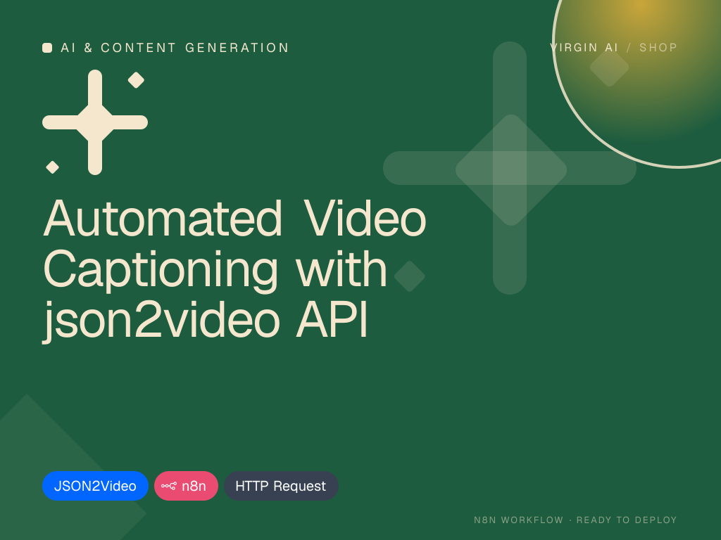 Automated Video Captioning with json2video API