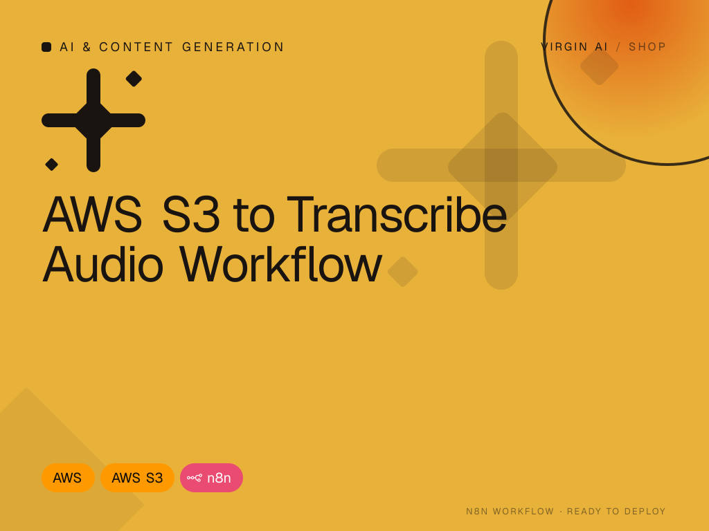 AWS S3 to Transcribe Audio Workflow