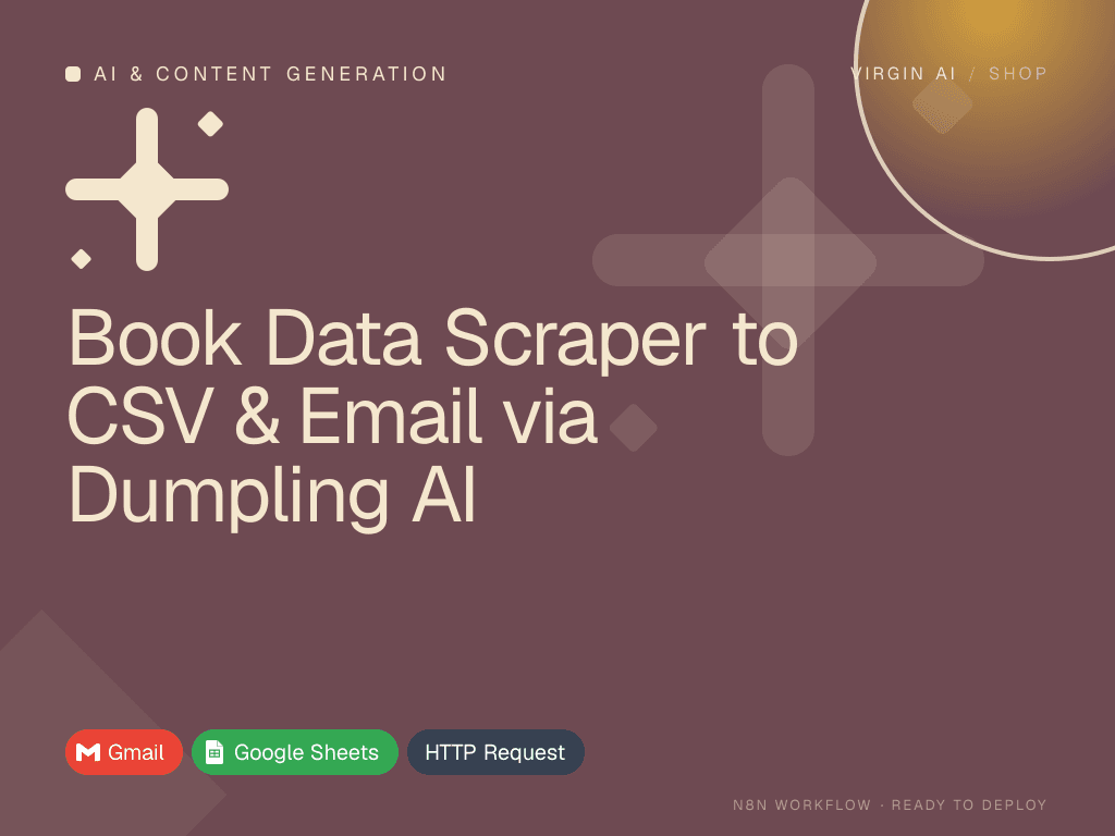 Book Data Scraper to CSV & Email via Dumpling AI