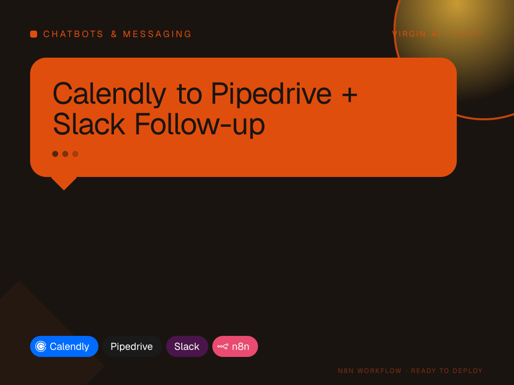 Calendly to Pipedrive + Slack Follow-up