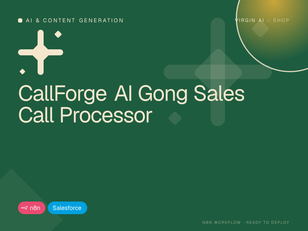CallForge AI Gong Sales Call Processor