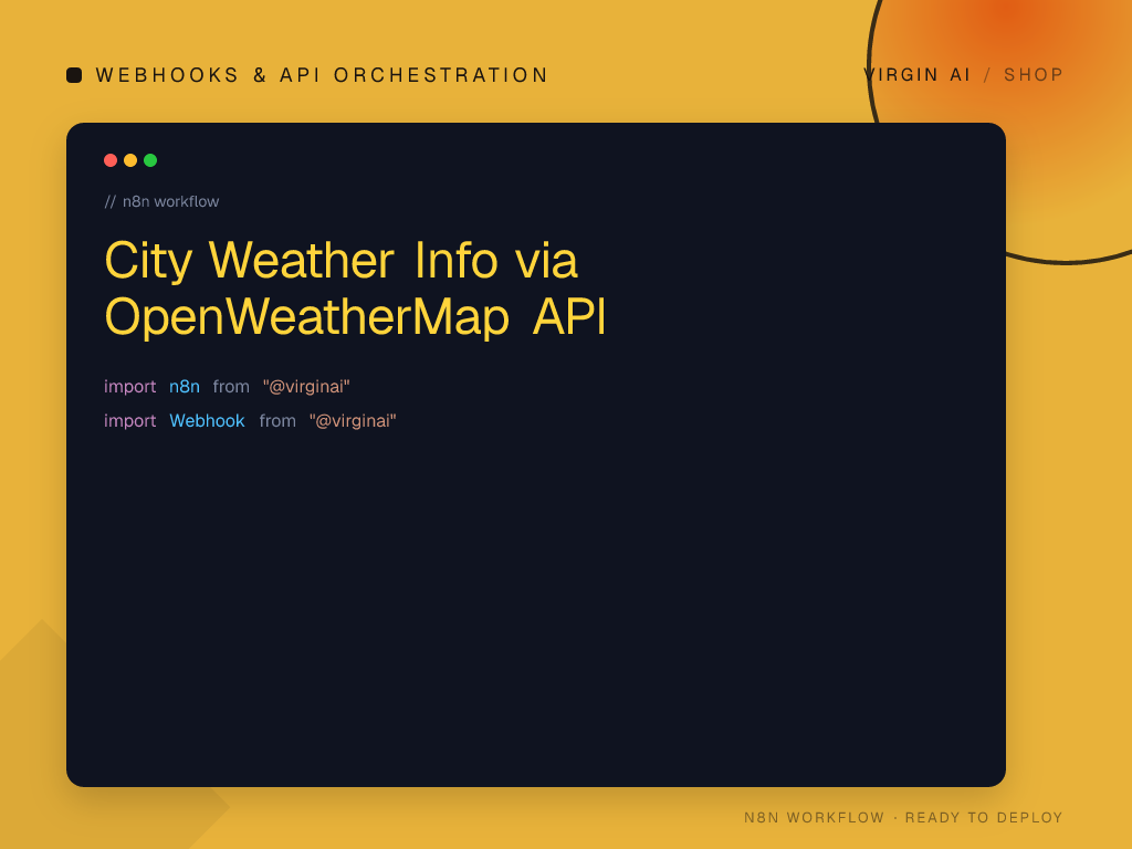 City Weather Info via OpenWeatherMap API