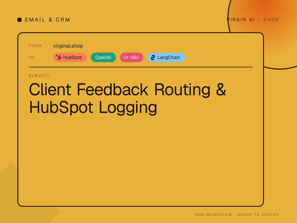 Client Feedback Routing & HubSpot Logging