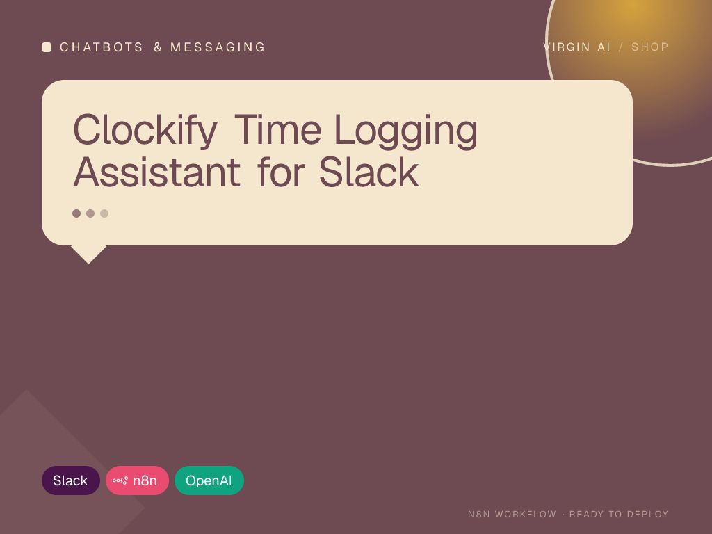 Clockify Time Logging Assistant for Slack