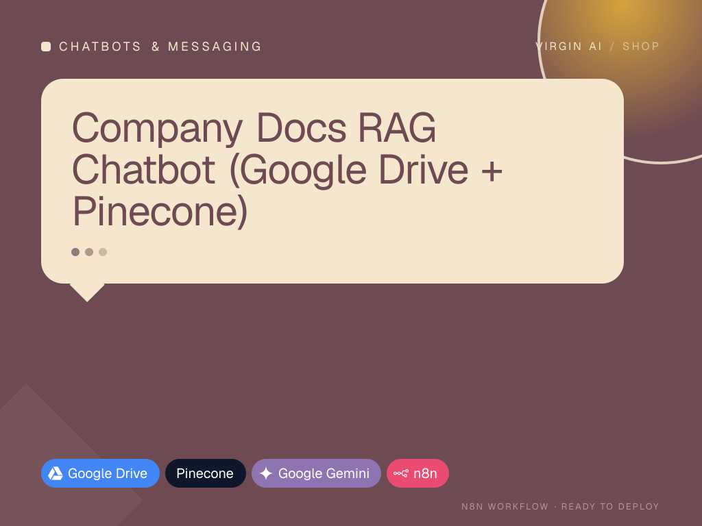 Company Docs RAG Chatbot (Google Drive + Pinecone)