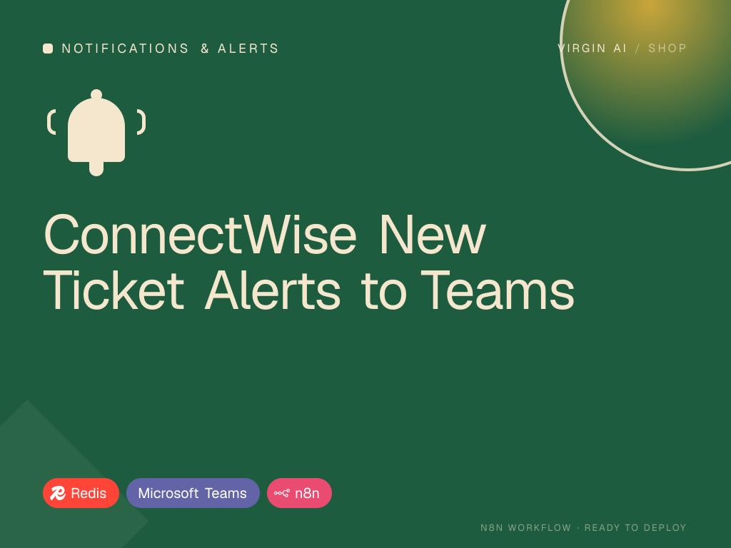 ConnectWise New Ticket Alerts to Teams