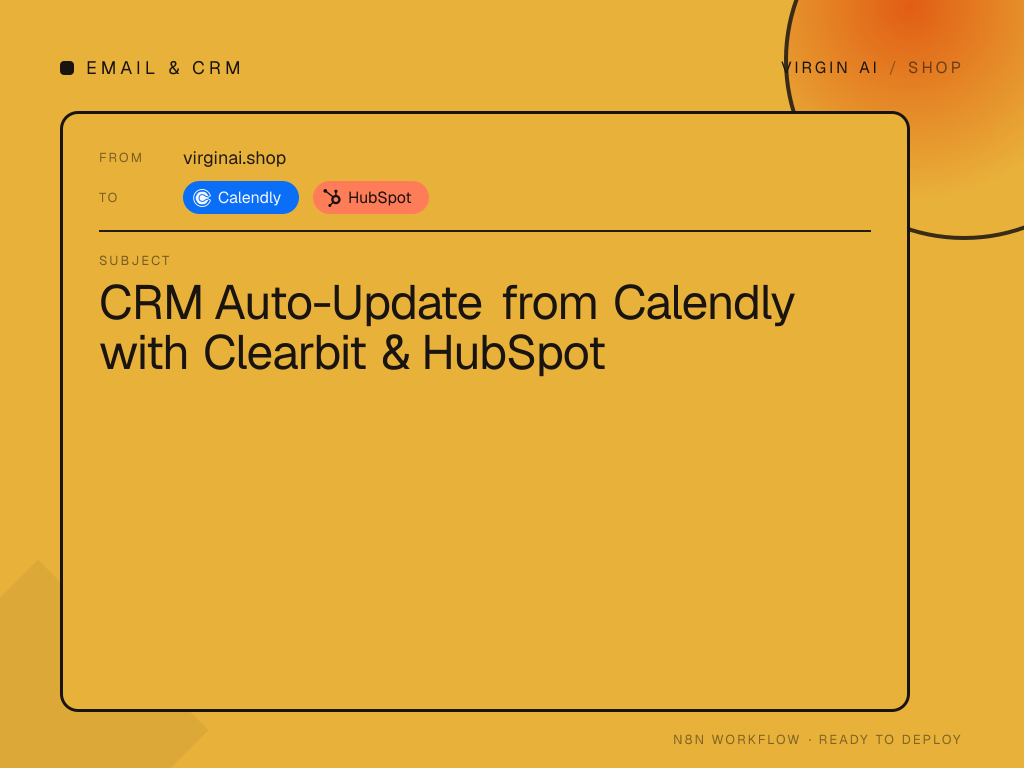 CRM Auto-Update from Calendly with Clearbit & HubSpot