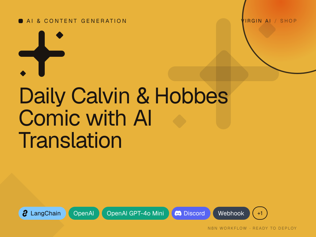 Daily Calvin & Hobbes Comic with AI Translation