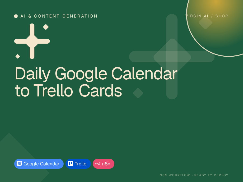 Daily Google Calendar to Trello Cards