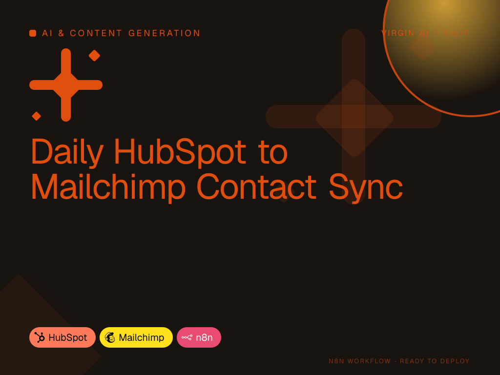 Daily HubSpot to Mailchimp Contact Sync