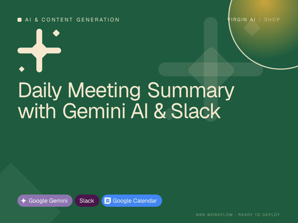 Daily Meeting Summary with Gemini AI & Slack