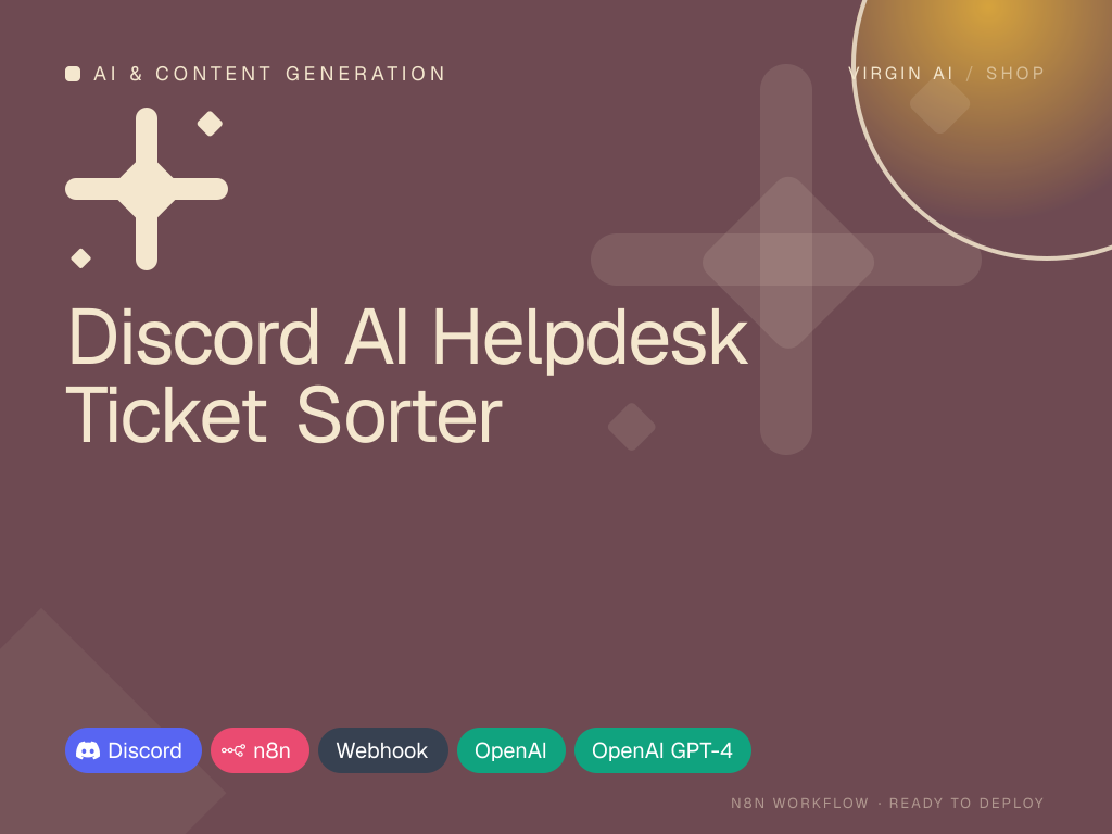 Discord AI Helpdesk Ticket Sorter