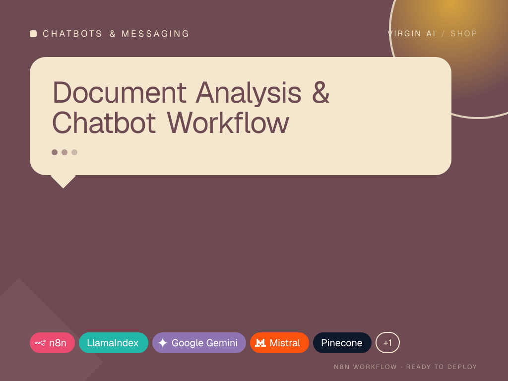 Document Analysis & Chatbot Workflow