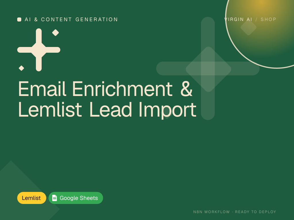 Email Enrichment & Lemlist Lead Import
