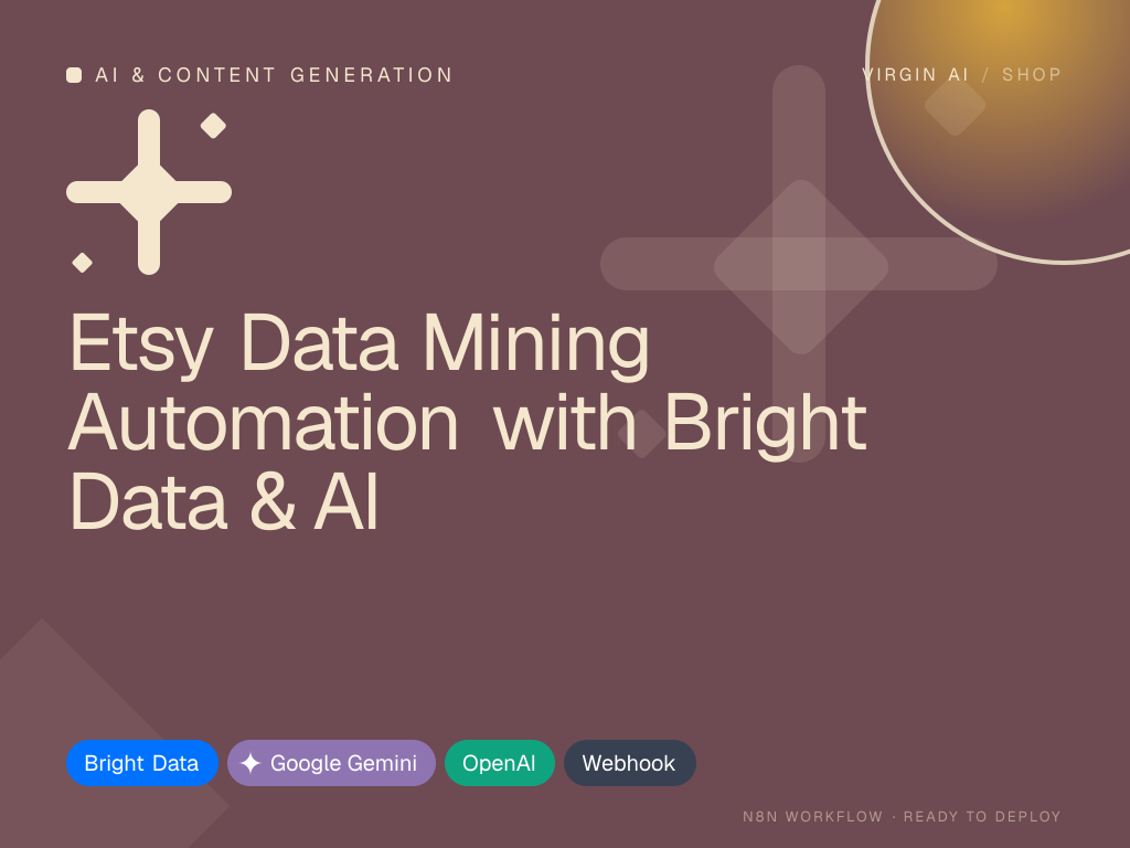 Etsy Data Mining Automation with Bright Data & AI