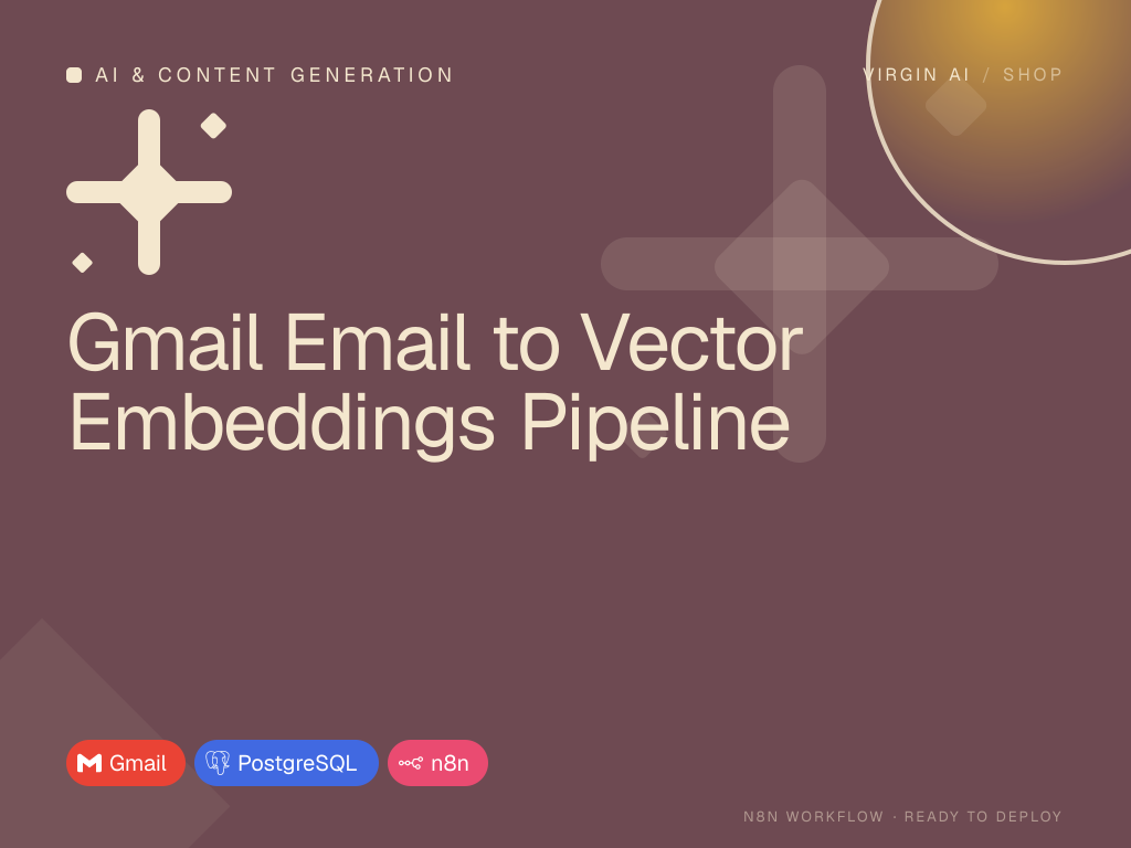 Gmail Email to Vector Embeddings Pipeline