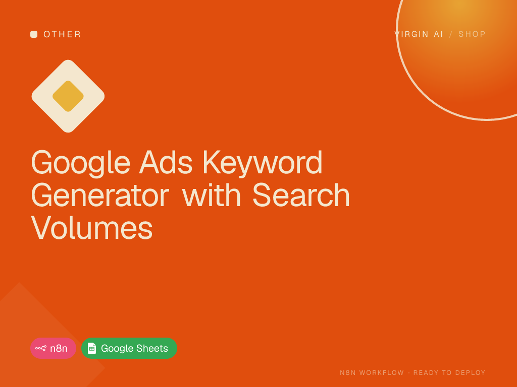 Google Ads Keyword Generator with Search Volumes