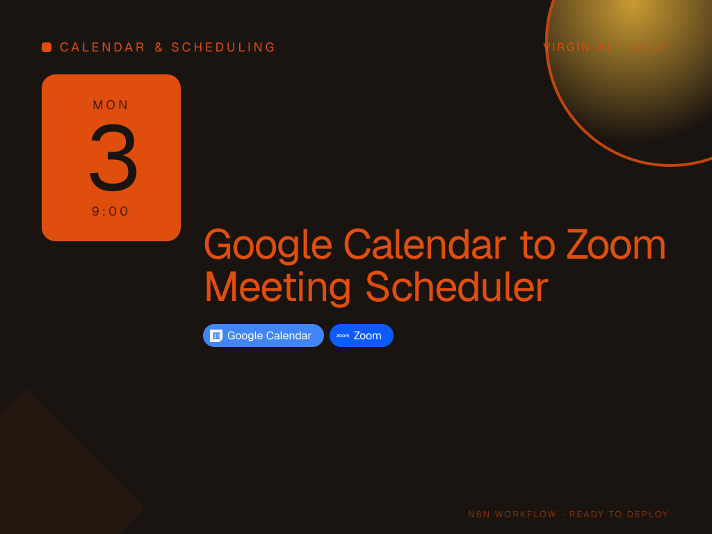Google Calendar to Zoom Meeting Scheduler