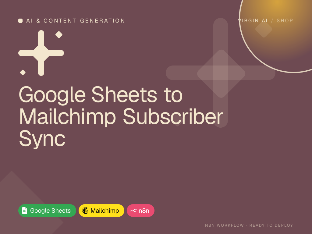 Google Sheets to Mailchimp Subscriber Sync