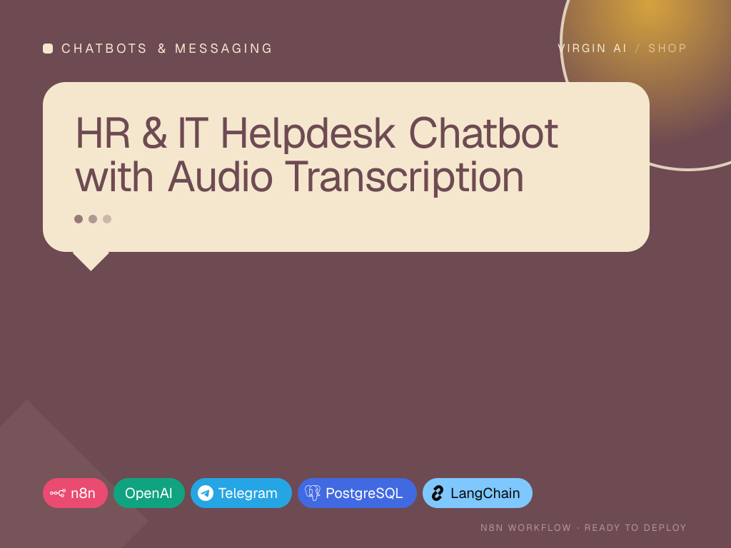 HR & IT Helpdesk Chatbot with Audio Transcription