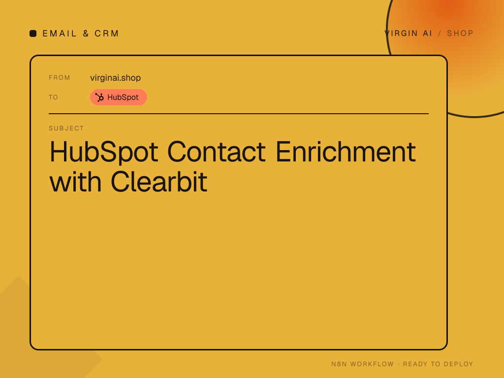HubSpot Contact Enrichment with Clearbit