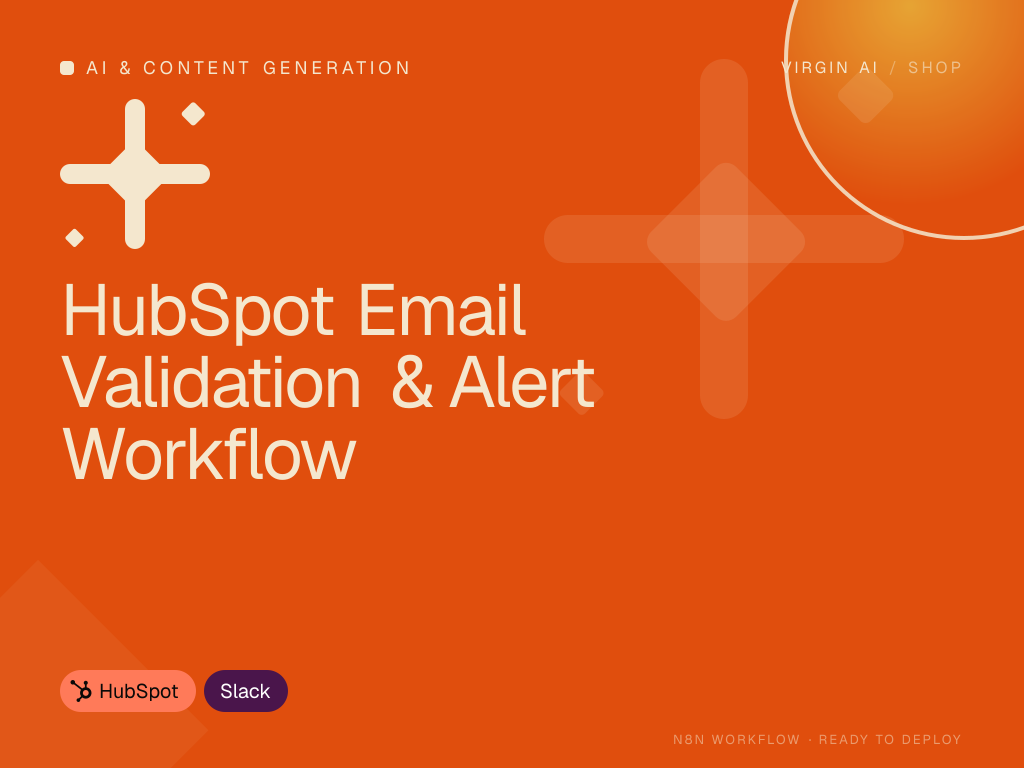 HubSpot Email Validation & Alert Workflow