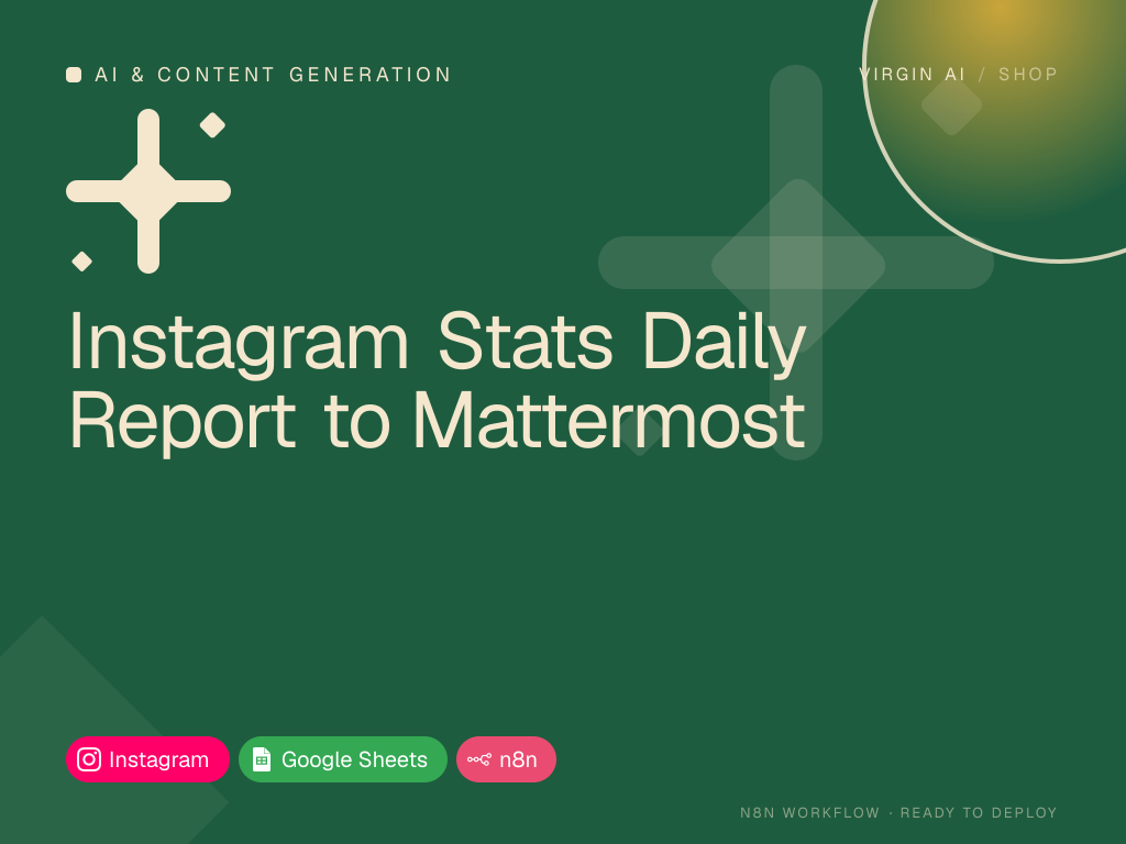 Instagram Stats Daily Report to Mattermost