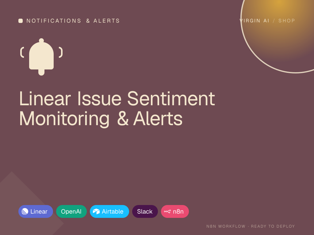 Linear Issue Sentiment Monitoring & Alerts
