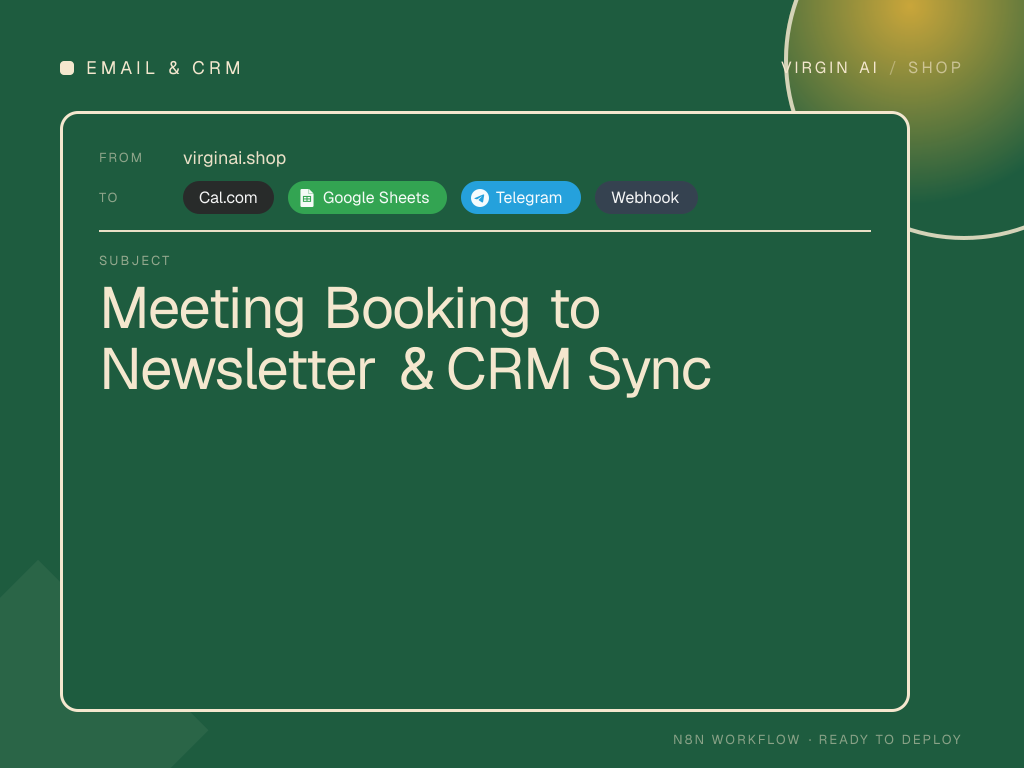 Meeting Booking to Newsletter & CRM Sync