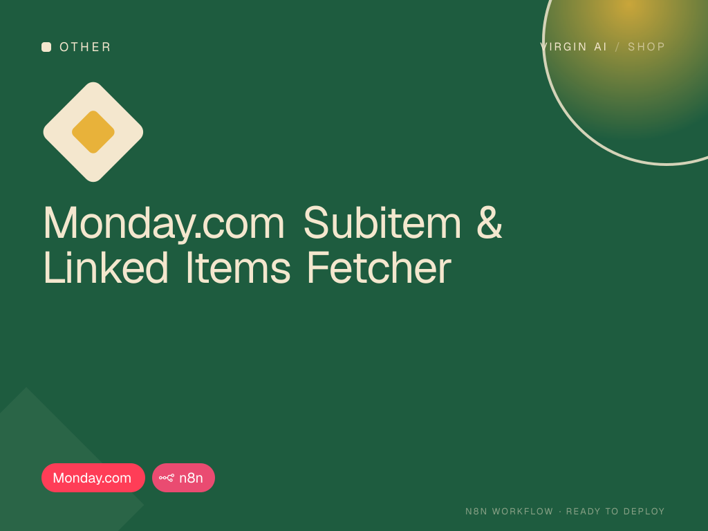Monday.com Subitem & Linked Items Fetcher