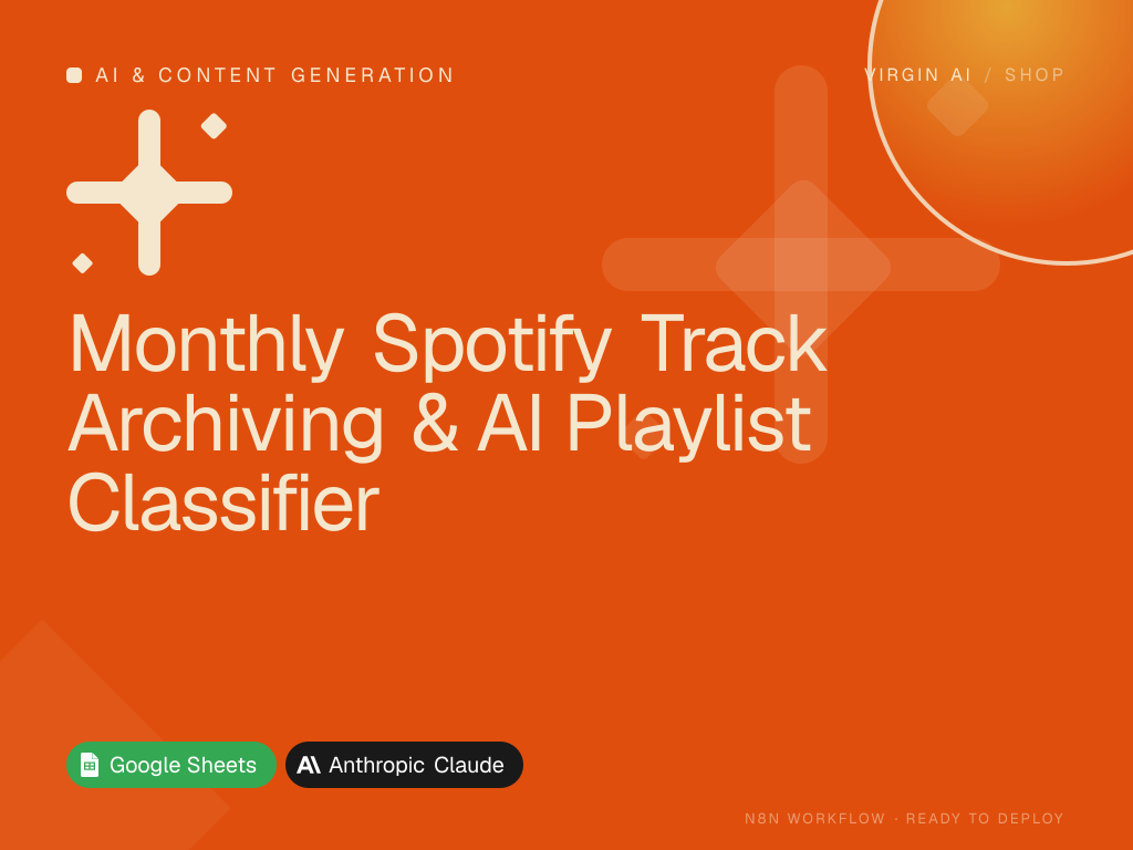 Monthly Spotify Track Archiving & AI Playlist Classifier